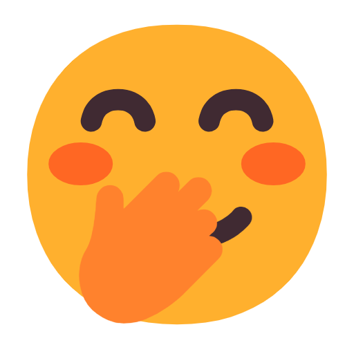Download image Face with Hand Over Mouth and Smiling Eyes emoticon by Microsoft 11 no background in png