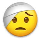 Copy image Bandaged Head symbol of emotion by LG on a colorless background in PNG