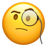 Download image Face of Expert smiley-emoji from Apple iOS on a clean background in PNG