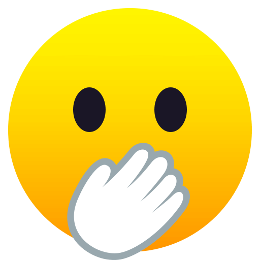 Download a picture I'm silent emotion by JoyPixels without a background in png