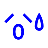 Upload pictures Fearful sweat drop emoji emoticon by Japanese Docomo mobile on a translucent background in PNG