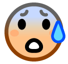 Download a figure Stressed open mouth smiley by Japanese mobile phone on a translucent background in PNG