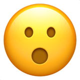 Upload a figure Wow emoji-smiley from Apple iOS оn a transparent background in png