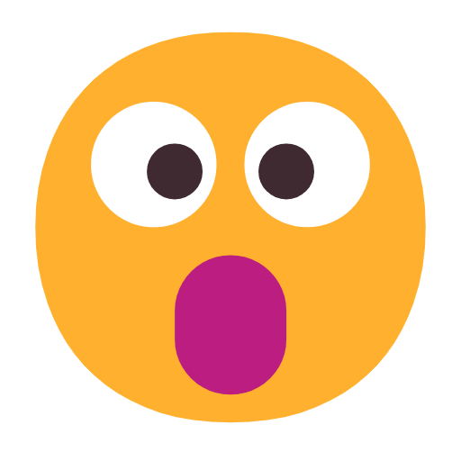 Upload pics Ah! emoji by Microsoft 11 оn a transparent background in png