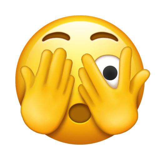 Download image Face with Peeking Eye emoji by Emojipedia without a background in PNG