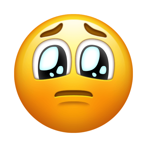 Download drawings Cute sad Face emoticon by Emojipedia no background in png