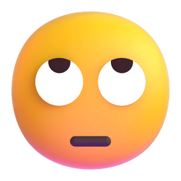 Upload a pic Eye Roll emoji-emoticon by Microsoft Teams for PC and Android on a translucent background in png