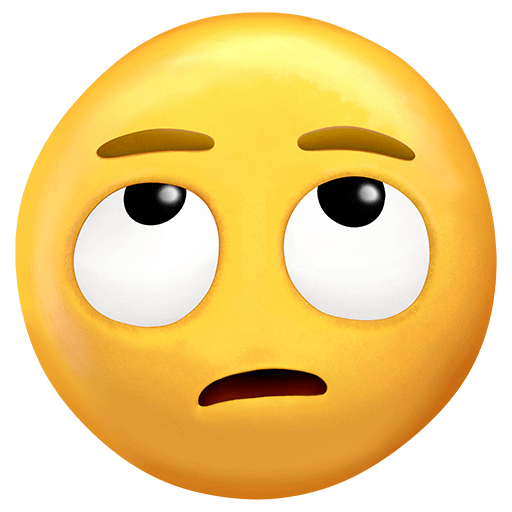 Download pics Face with Rolling Eyes emoji-smiley by Twitter no background in PNG