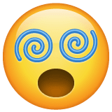Загрузить изображение стикера Лицо с закрученными глазами от WhatsApp для Android и ПК на чистом фоне в PNG