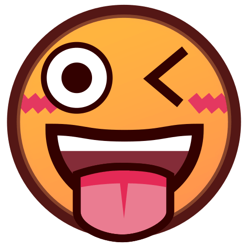 Копировать фотку эмотикона Озорное Лицо от Emojidex без фона в png