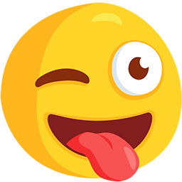 Закачать картинку иконки Дурашливое Лицо от платформы Facebook Messenger на просвечивающем фоне в PNG