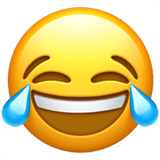 Download a picture Laughter with tears emotion from Apple iOS without a background in PNG