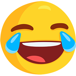 Copy a figure Face with Tears of Joy emoji by Facebook's Messenger platform on a clean background in PNG