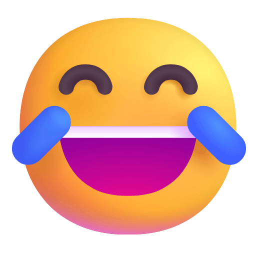 Copy a photo Laughing Tears emoji-smiley of the Microsoft set on a colorless background in png