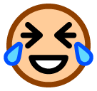 Copy pictures Face with Tears of Joy emoji by Japanese mobile phone without a background in PNG