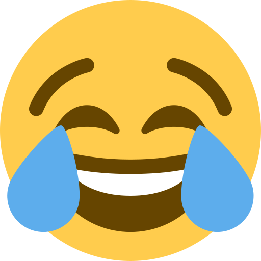 Download image Face with Tears of Joy symbol of emotion on Twitter / X for PC оn a transparent background in PNG