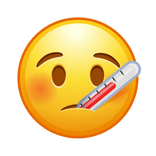 Сохранить снимок эмотикона Болезнь на iOS Телеграмме без фона в webp