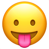 Save a photo Tongue Face emoji from Apple iOS on a clean background in PNG