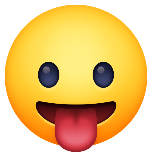 Save a pic Face with Stuck-Out Tongue smiley by Facebook on a clean background in png