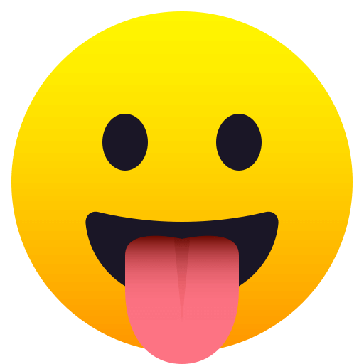 Save pictures Tongue Face symbol of emotion by JoyPixels оn a transparent background in png