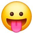 Copy a photo Face with Stuck-Out Tongue emoticon on Samsung phones and tablets оn a transparent background in PNG