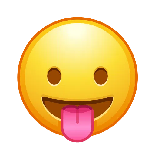 Copy drawings Teasing Face emoji-smiley of iOS Telegram without a background in WEBP