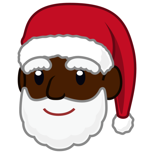 Save figures Dark-skinned Saint Nicholas emoticon by Emojidex on a translucent background in png
