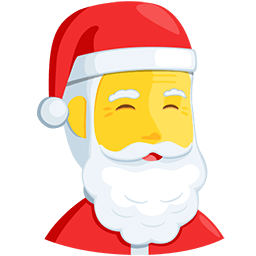 Save a photo Sinterklaas emoji-emoticon by Facebook's Messenger platform on a translucent background in png