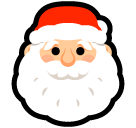 Copy figures Santa Claus smiley by Japanese mobile phone on a colorless background in PNG