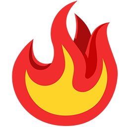 Copy pics Fireplace emoji-emoticon by Facebook's Messenger platform on a colorless background in PNG