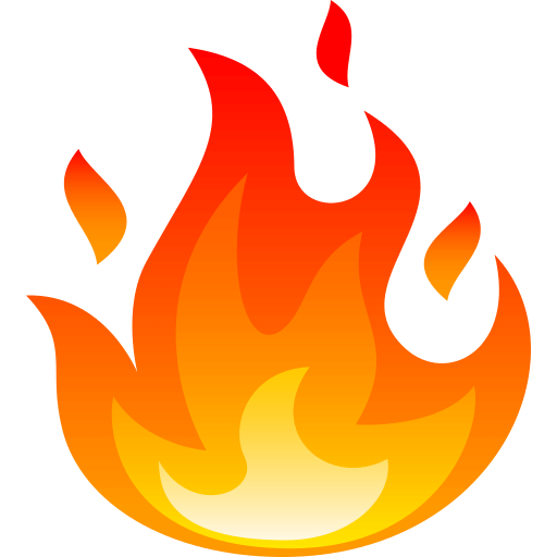 Save a picture Bonfire smiley-emoji by JoyPixels оn a transparent background in png
