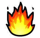 Download a picture Flame emoji-emoticon by Japanese mobile phone оn a transparent background in png