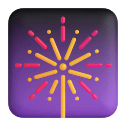 Copy a figure Fireworks emotion by Microsoft Teams for PC and Android on a translucent background in PNG