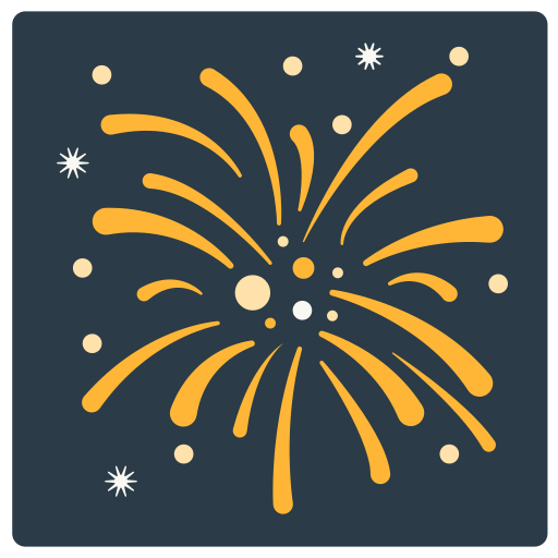 Save photos Fireworks symbol by Firefox OS without a background in PNG