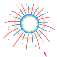 Copy a picture Fireworks emoticon by the Skype no background in PNG