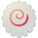 Скачать снимок эмотикона Рыбный Торт Рулет от Apple iOS на прозрачном фоне в пнг