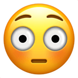 Скачать фотку эмотика Горящее лицо от Apple iOS без фона в пнг