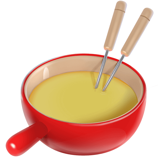 Закачать графику символа настроения Фондю от Твиттера на просвечивающем фоне в ПНГ