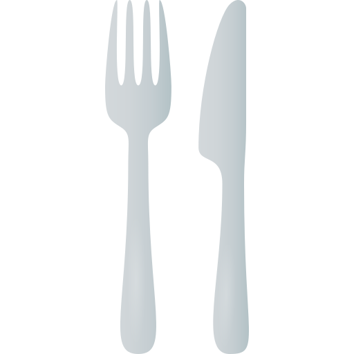 Загрузить снимок смайлика Столовое серебро от JoyPixels на чистом фоне в пнг