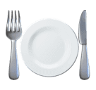 Копировать фото картинки-смайла Вилка и нож с тарелкой от Huawei на чистом фоне в png