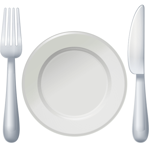 Скачать фотографии смайлика Ужин от Icons8 на чистом фоне в ПНГ
