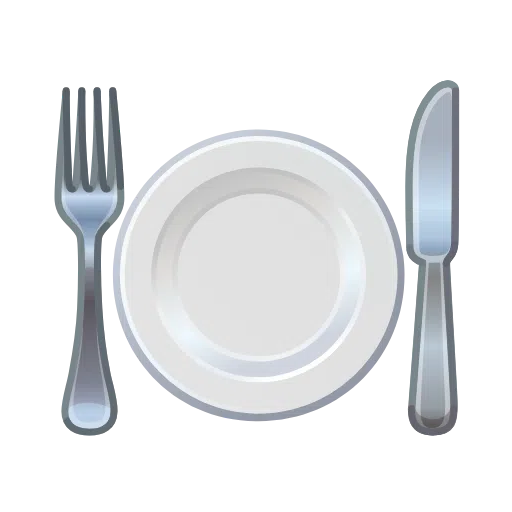 Сохранить графику символа настроения Ужин на iOS Телеграмме без фона в WEBP