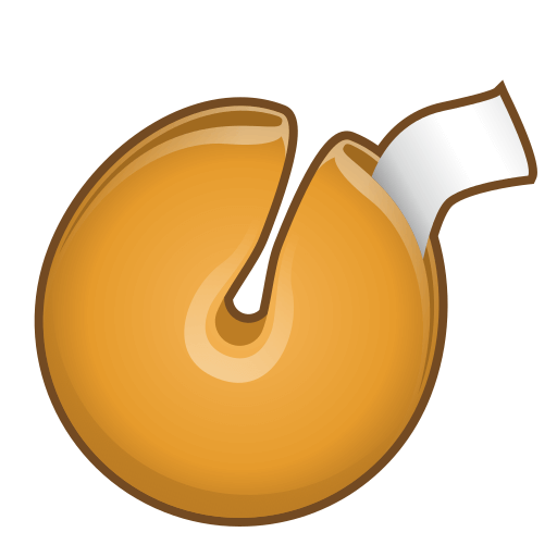 Закачать фотку эмоции Печенье с предсказаниями от Emojidex без фона в png