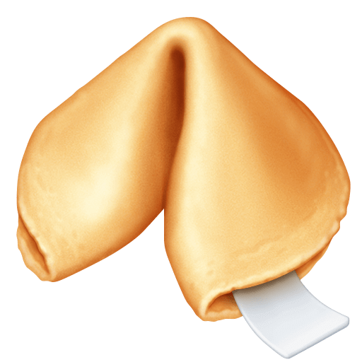 Загрузить фотографии символа настроения Печенье с предсказаниями от Фейсбук на просвечивающем фоне в пнг