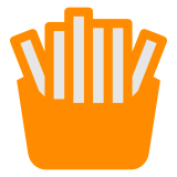 Сохранить картинки иконки настроения Картофель фри из Макдака на прозрачном фоне от японского телефона Docomo на просвечивающем фоне в ПНГ