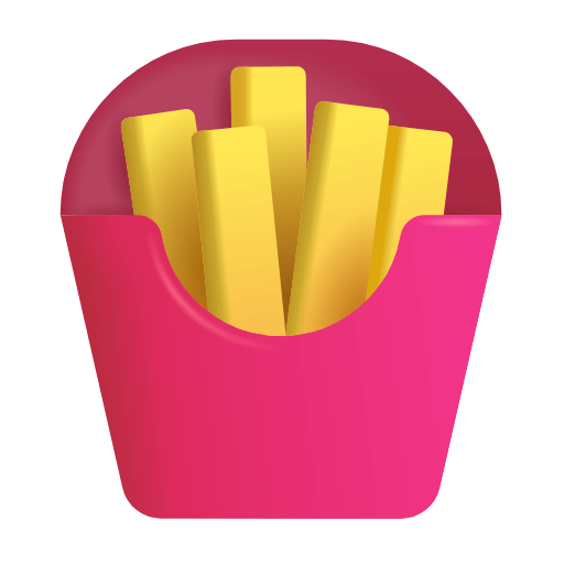 Скачать фигуру символа настроения Картошка фри от Microsoft без фона в png