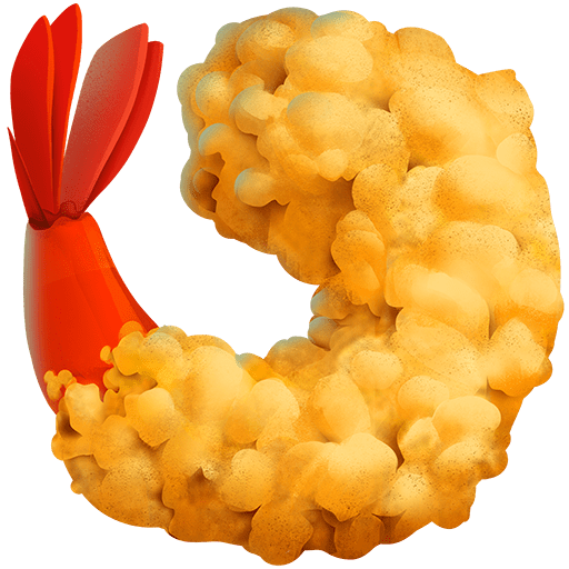 Download image Shrimp emoji by Twitter оn a transparent background in png