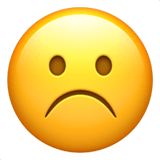 Copy drawings Disappointment tinged with bitterness symbol from Apple iOS on a clean background in PNG