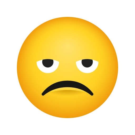 Copy a figure Frowning Face symbol by Icons8 on a colorless background in png