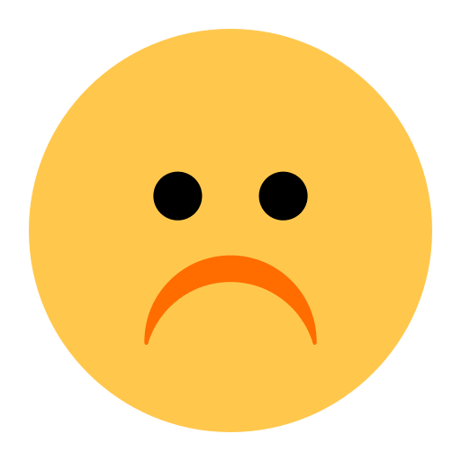 Download a picture Disappointment tinged with bitterness smiley by Toss Face 토스페이스 on a colorless background in PNG